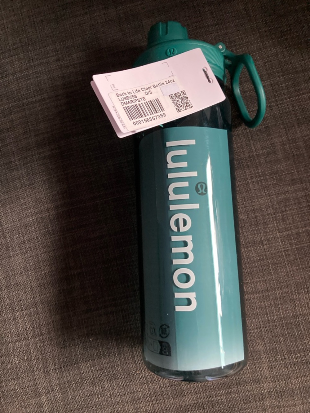 NEW Lululemon Teal Back to Life Clear Bottle 24oz